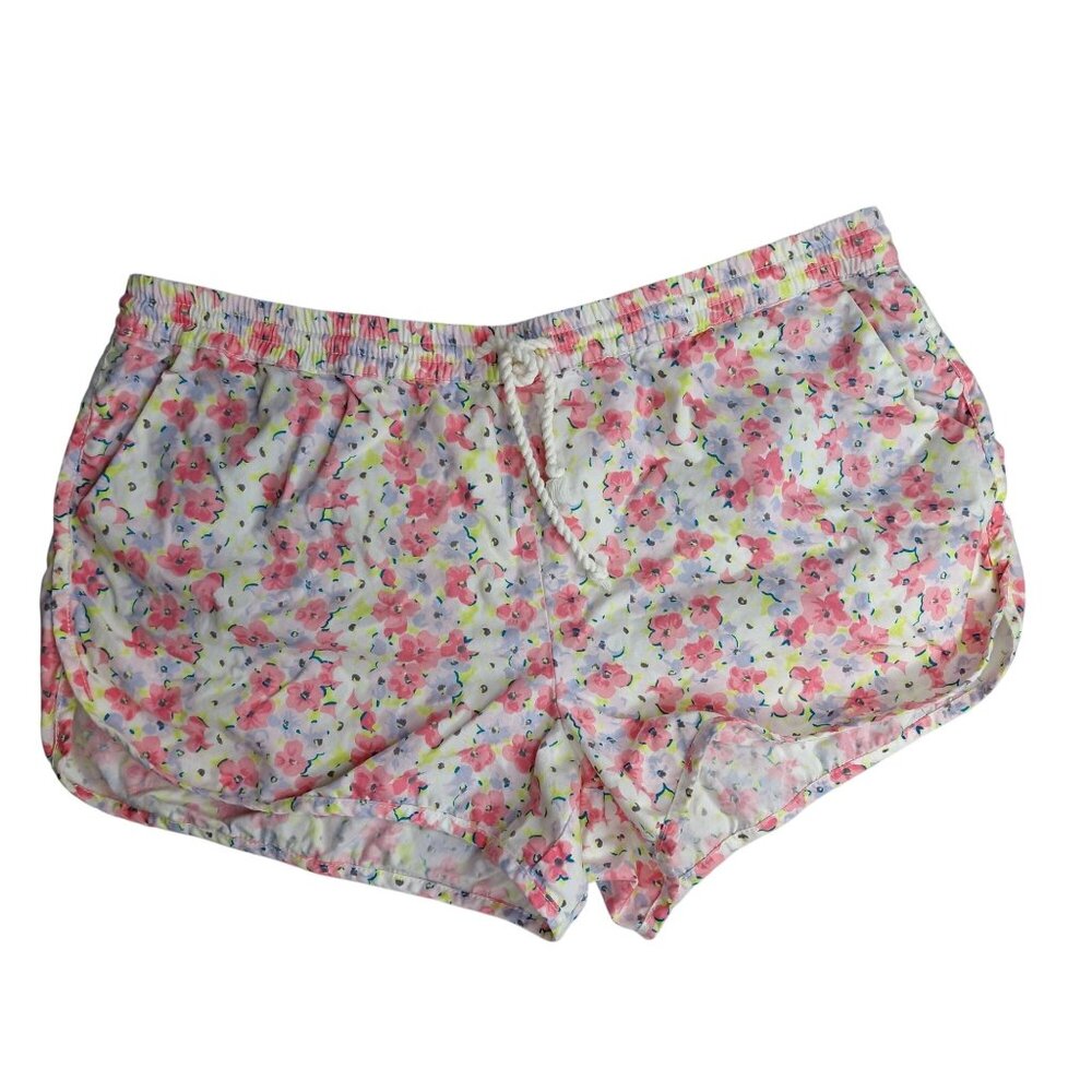 Victorias Secret Womens Floral Print Drawstring Shorts XL